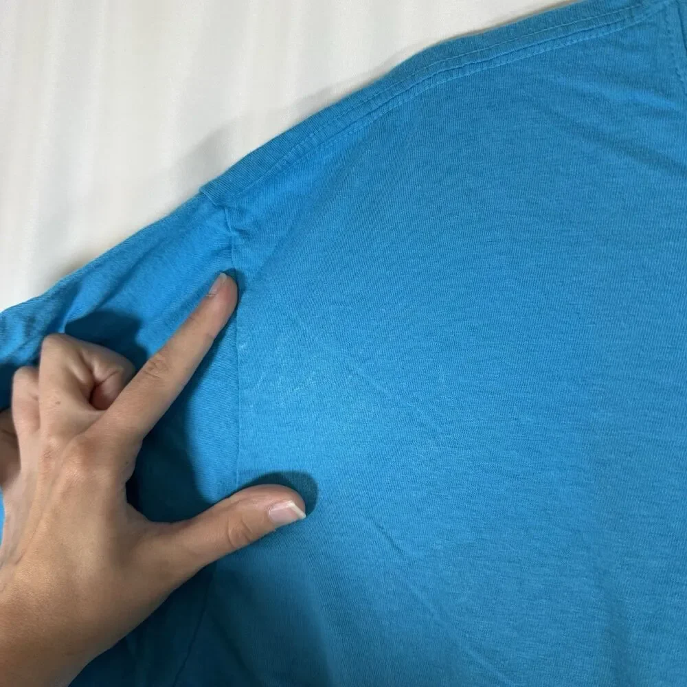 Polo Ralph Lauren Shirt Women's Large Blue Short Sleeve Crew Neck 100% Cotton - Picture 4 of 10